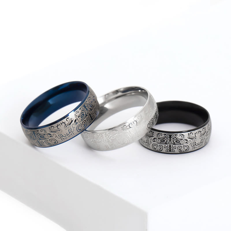 Nimara Ritual Lucky Mythological Creature Taotie Wealth Titanium Steel Ring