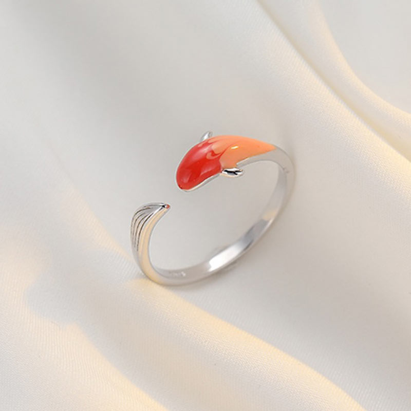 Nimara Ritual Koi Fish Copper Balance Luck Adjustable Ring