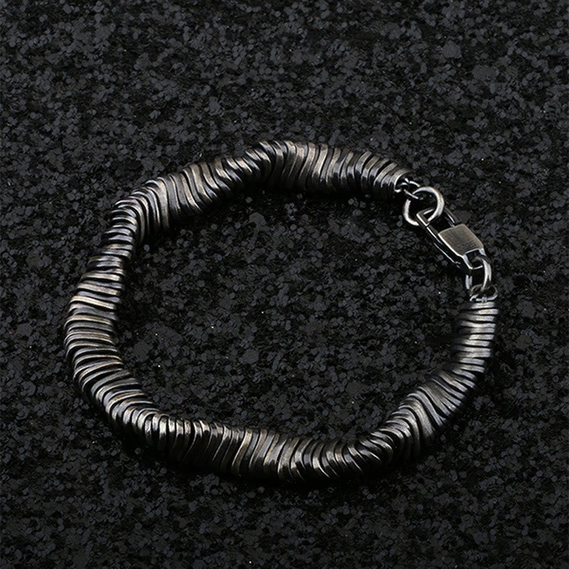 Nimara Ritual 925 Sterling Silver Vintage Twisted Design Wealth Healing Chain Bracelet
