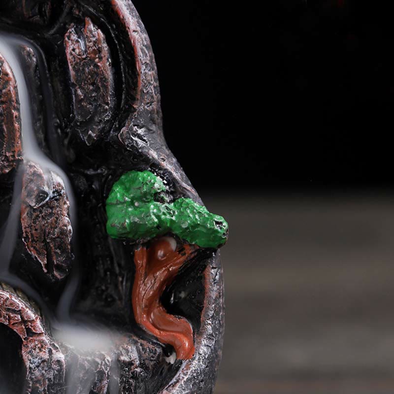 Nimara Ritual Mountain Bridges Pattern Meditation Resin Backflow Incense Burner
