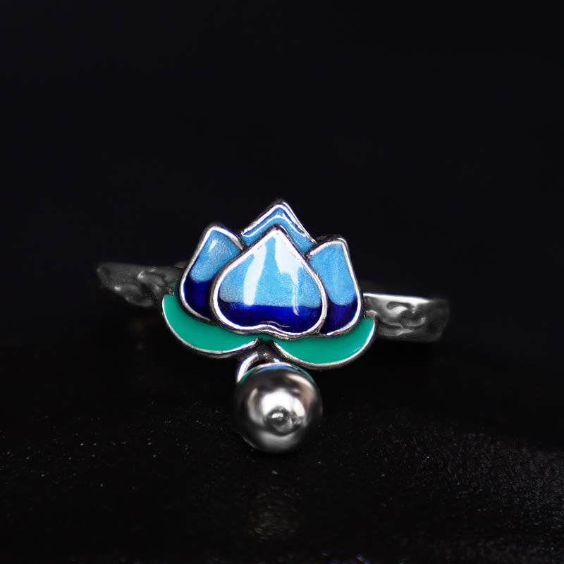 Nimara Ritual Lotus Flower Pattern Enlightenment Ring