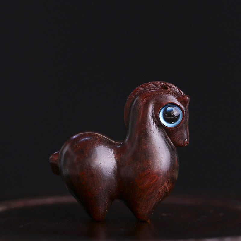 Nimara Ritual Small Leaf Red Sandalwood Green Sandalwood Lucky Mini Horse Protection Decoration