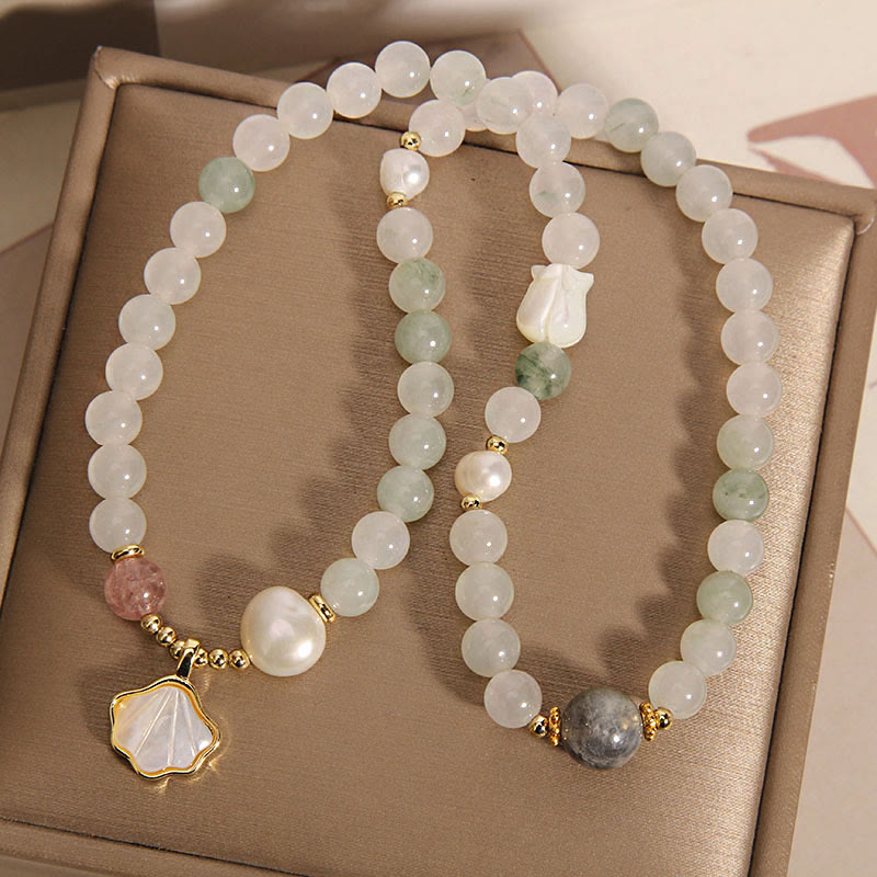 Nimara Ritual Double Layer Jade Shell Luck Bracelet