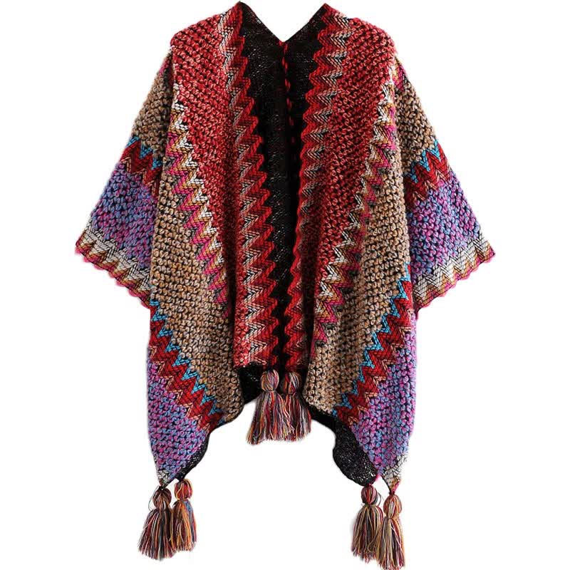 Nimara Ritual Tibetan Shawl Warm Cloak Tibetan Tassel Scarf
