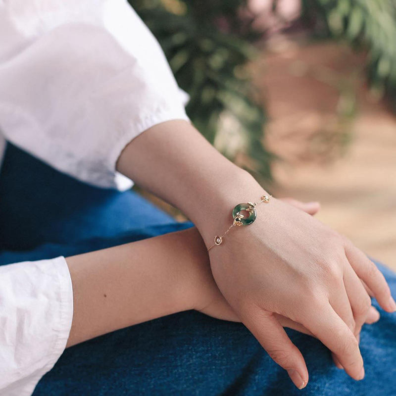 Nimara Ritual Cyan Jade Koi Fish Healing Harmony Bracelet
