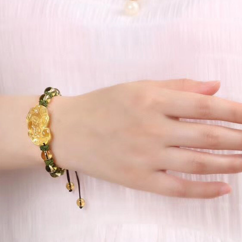 Nimara Ritual Natural Citrine Pixiu Wealth Protection Bracelet