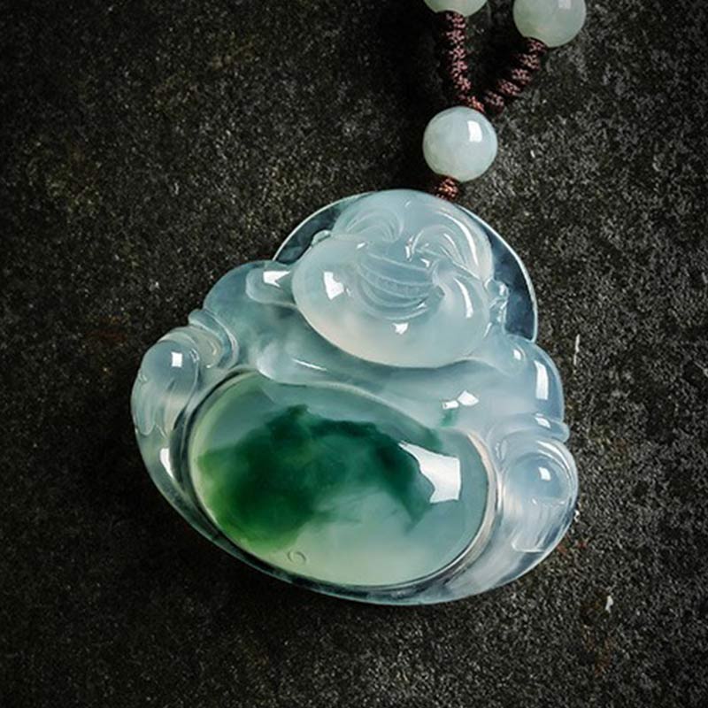 Nimara Ritual Cyan Jade Luck Necklace Pendant