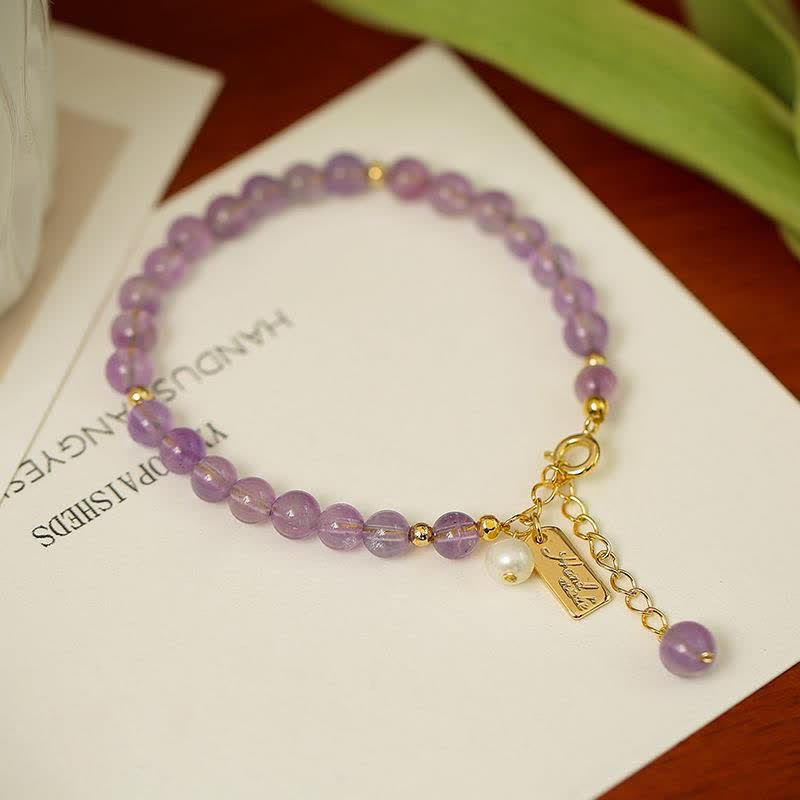 Nimara Ritual Natural Amethyst Crystal Relieves Stress Bracelet