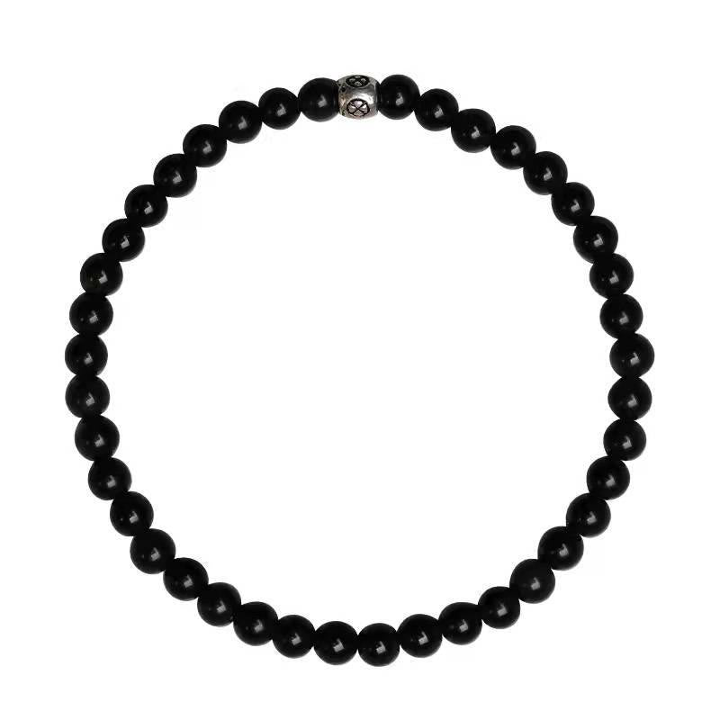 Nimara Ritual Natural Black Obsidian Smoky Quartz Purification Strength Bracelet