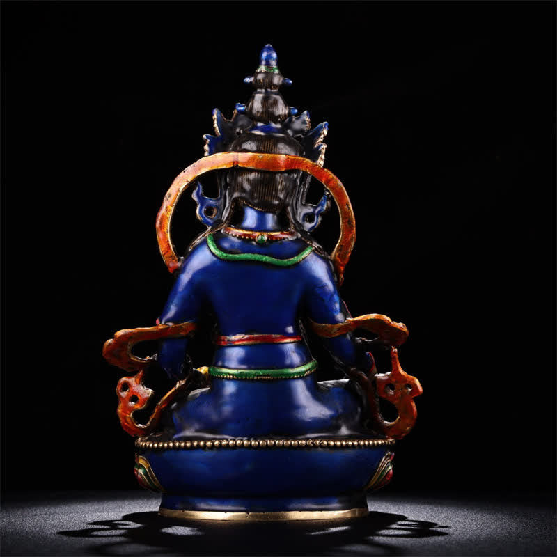 Nimara Ritual Yellow Jambhala Bodhisattva Figurine Serenity Copper Statue Home Decoration