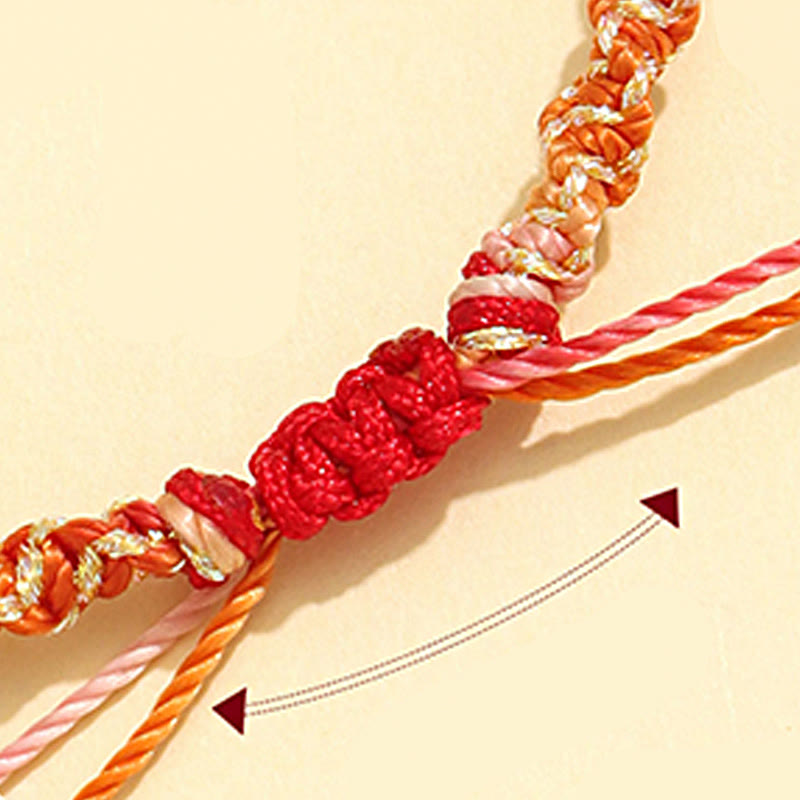 Nimara Ritual Strawberry Quartz Pink Crystal Prehnite White Agate Bead Healing Rope Bracelet