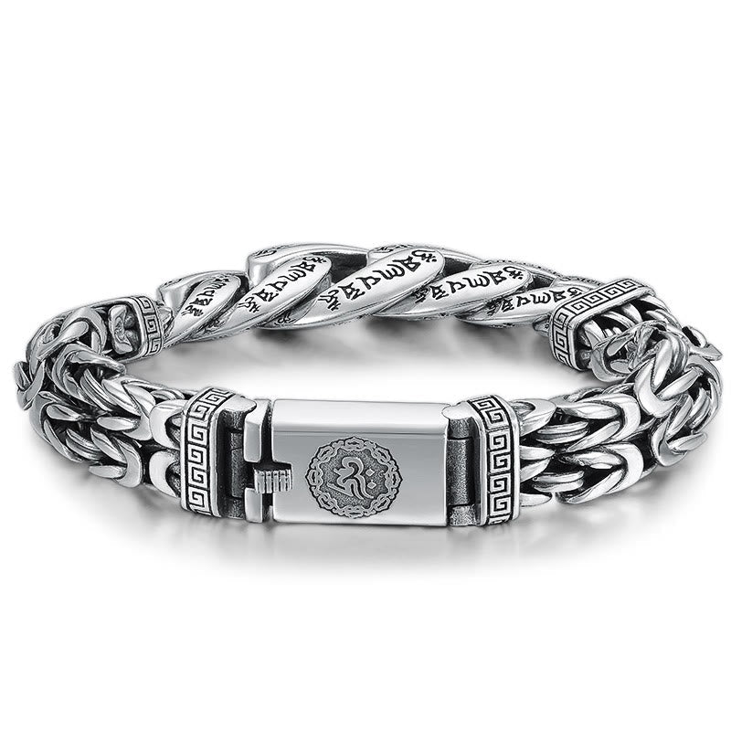Nimara Ritual Om Mani Padme Hum Engraved Peace Purity Bracelet