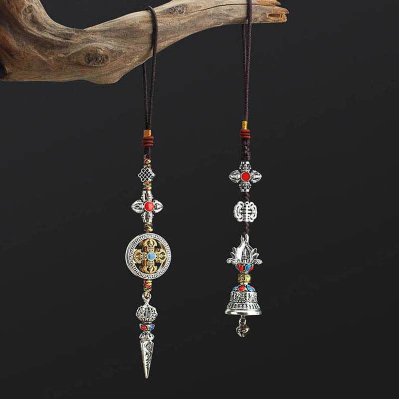 Nimara Ritual Tibet Om Mani Padme Hum Vajra Dorje Spiritual Car Hanging Decoration