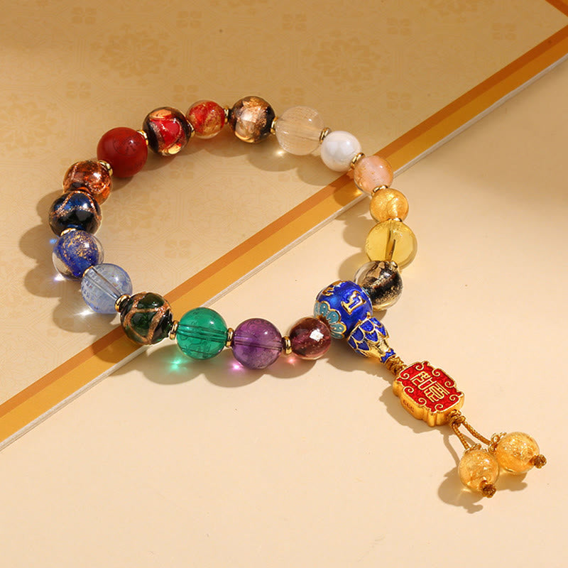 Nimara Ritual Tibetan Colorful Incense Ash Liuli Glass Bead Om Mani Padme Hum Dorje Vajra 18 Beads Wrist Mala