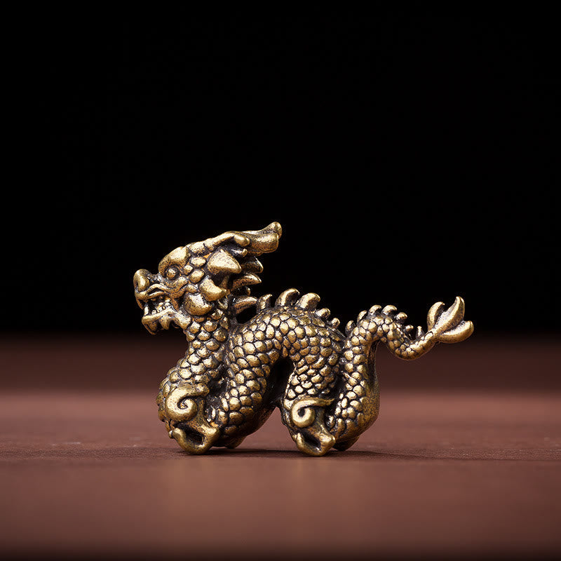 Nimara Ritual Year Of The Dragon Small Auspicious Brass Dragon Luck Success Home Decoration