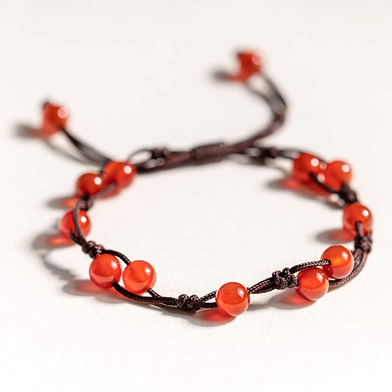 Nimara Ritual Red Agate Moss Agate Cinnabar Calm Bracelet