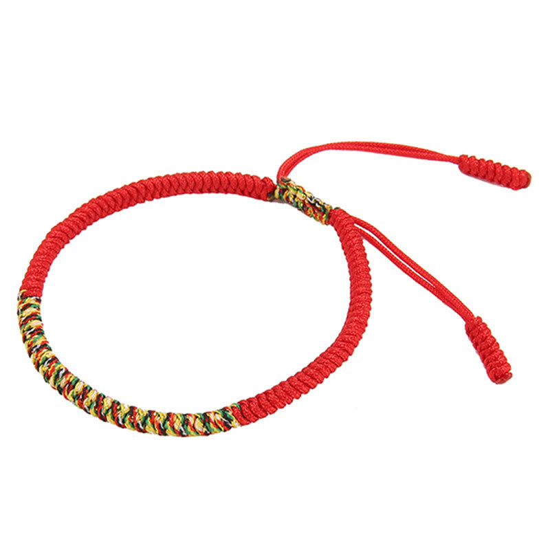 Nimara Ritual Tibetan Handmade Multicolor King Kong Knot Luck Strength Braided Bracelet