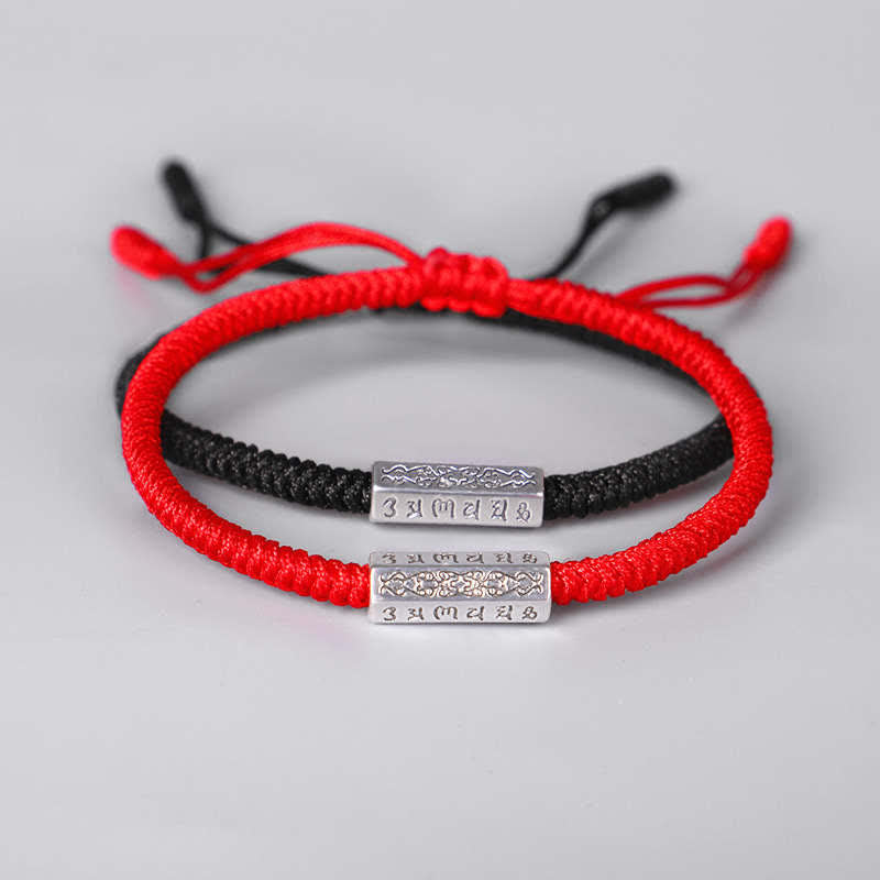 Nimara Ritual Om Mani Padme Hum Luck Protection Red String Bracelet