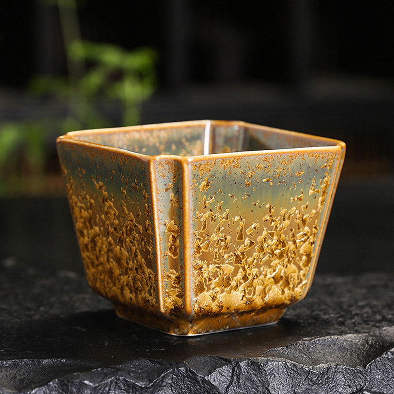 Nimara Ritual Colorful Brown Ceramic Teacup Kung Fu Tea Cup Bowl