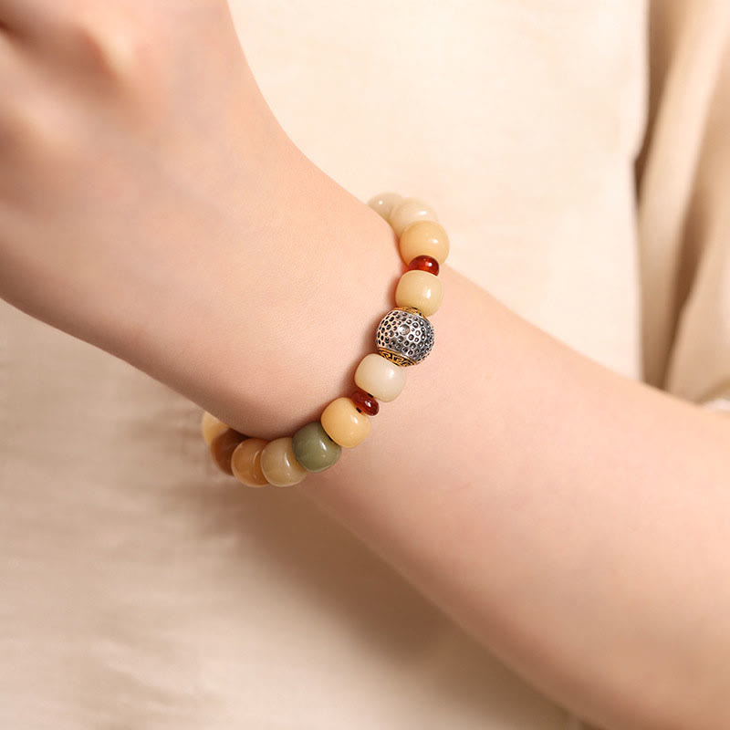 Nimara Ritual Natural Bodhi Seed The Lord of the Corpse Forest Om Mani Padme Hum Wisdom Bracelet