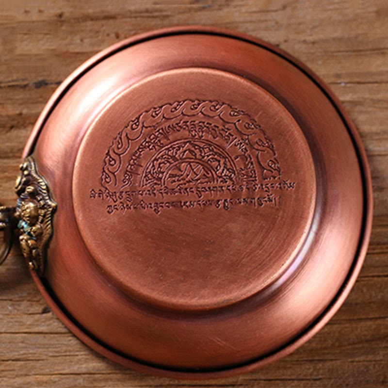 Nimara Ritual Small Copper Prayer Altar Portable Burning Holder Incense Sage Smudging Rituals Use Items