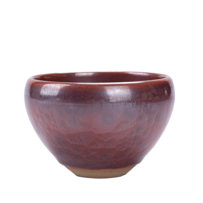 Nimara Ritual Handmade Chinese Jianzhan Lotus Design Ceramic Teacup Kung Fu Tea Cup