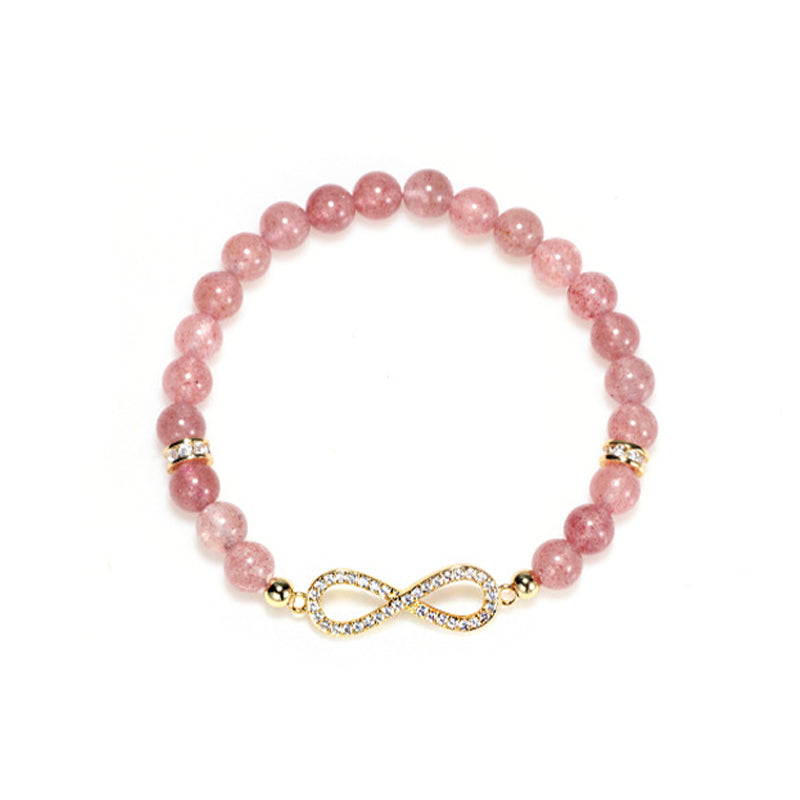 Nimara Ritual Natural Strawberry Quartz Positivity Healing Bracelet