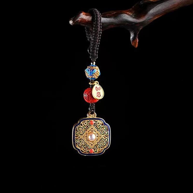 Nimara Ritual Fu Character Blessing Ruyi Charm Key Chain