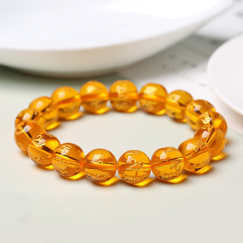Nimara Ritual Tibet White Crystal Black Onyx Om Mani Padme Hum Meditation Bracelet
