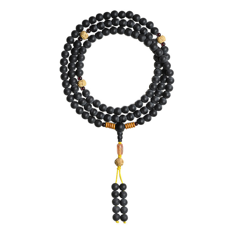 Nimara Ritual Tibetan Mala Cypress Bodhi Seed Red Agate Healing Bracelet