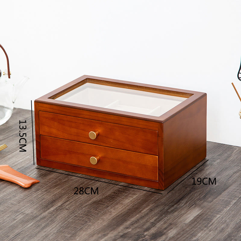Nimara Ritual Retro Solid Wood Jewelry Box Jewelry Storage Box With Drawer