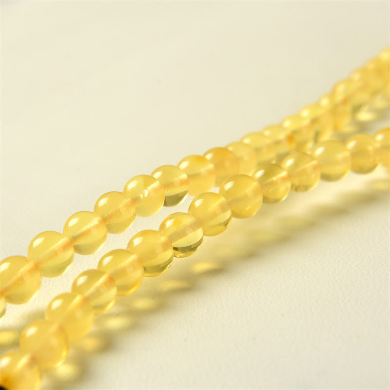 Nimara Ritual 108 Mala Beads Natural Amber Clear Anxiety Bracelet