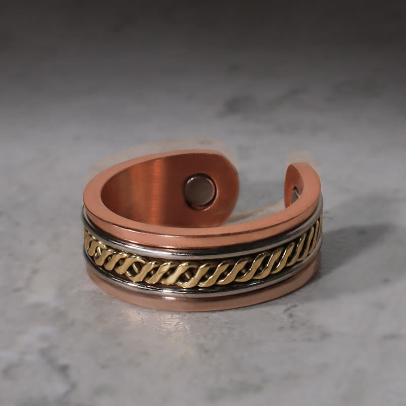 Nimara Ritual Magnetic Copper Balance Adjustable Cuff Bracelet Bangle Ring