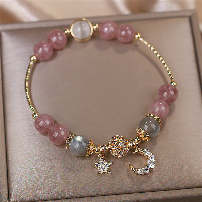 The Healing Positive Strawberry Quartz Bracelet