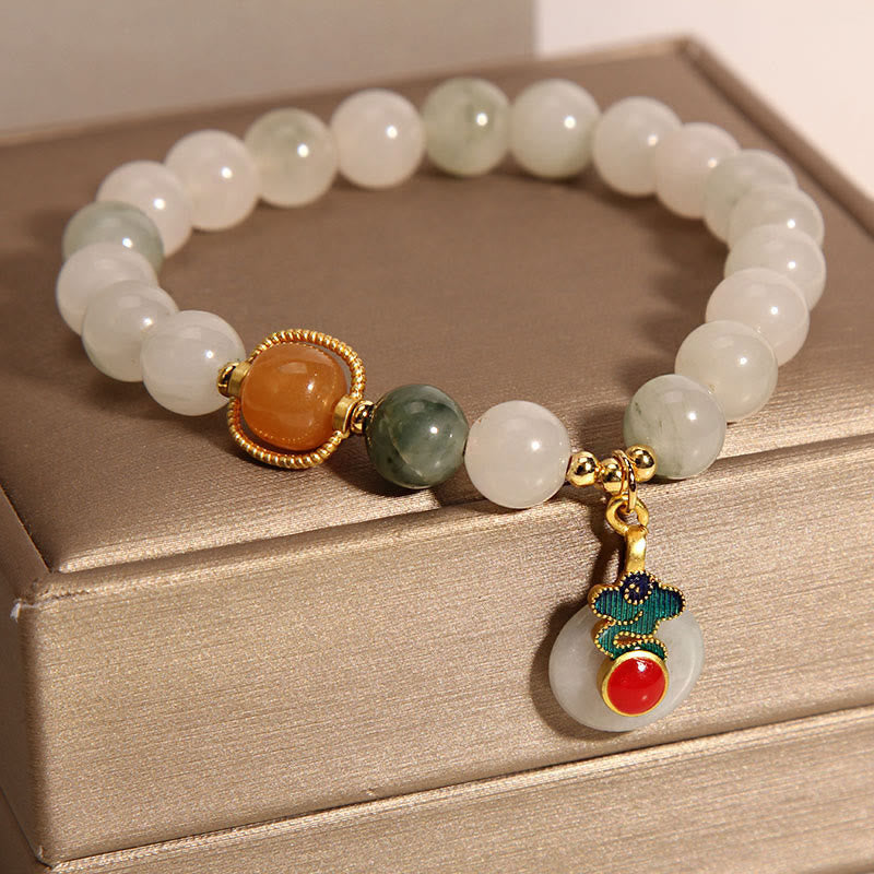 Nimara Ritual Jade Auspicious Clouds Red Agate Citrine Prosperity Bracelet