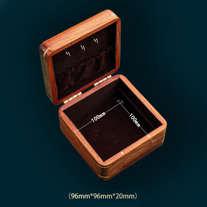 Nimara Ritual Antique Flower Leaf Handmade Rosewood Jewelry Storage Box Wooden Gift Organizer Box