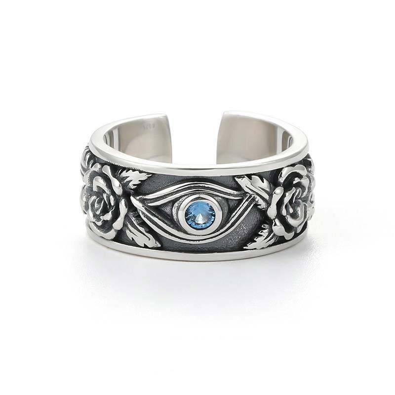Nimara Ritual Eye Of Horus Crystal Protection Adjustable Ring