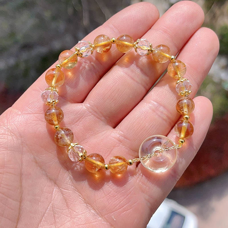 Nimara Ritual Peace Buckle Citrine Crystal Prosperity Bracelet