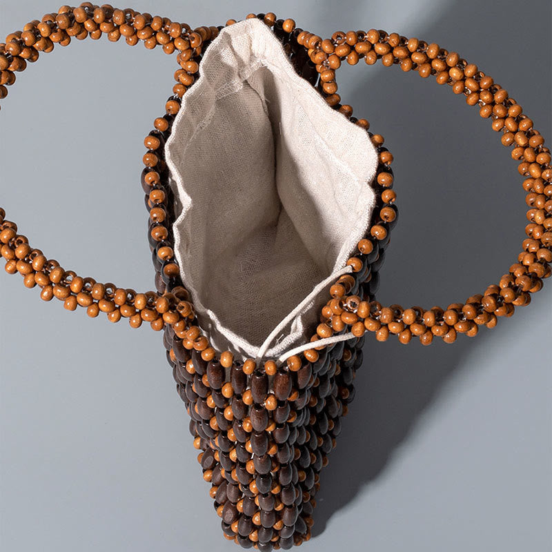 Nimara Ritual Hand-woven Wooden Beads Handbag