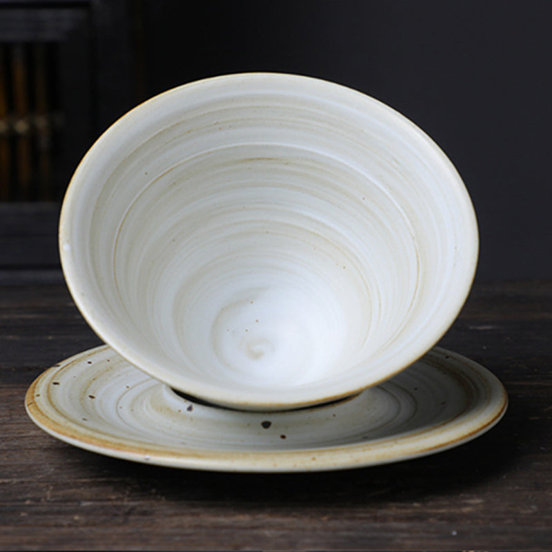 Nimara Ritual Planet Design Ceramic Coffee Mug Rough Pottery Tea Coffee Cup With Saucer