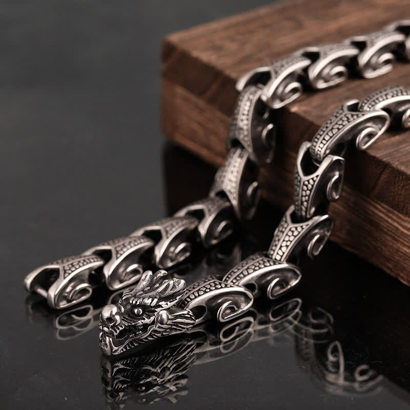 Nimara Ritual Dragon Pattern Titanium Steel Protection Necklace Pendant Bracelet