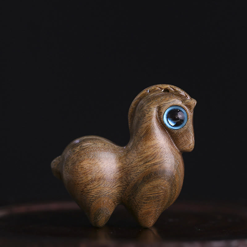 Nimara Ritual Small Leaf Red Sandalwood Green Sandalwood Lucky Mini Horse Protection Decoration