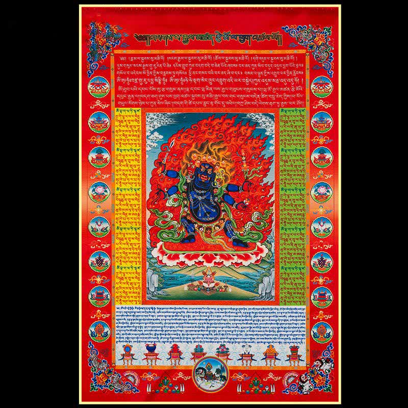 Nimara Ritual Tibetan 10 Colors Windhorse Buddha Healing Auspicious Outdoor Prayer Flag