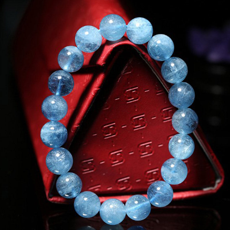 Nimara Ritualhop Aquamarine Beads Peace Healing Bracelet