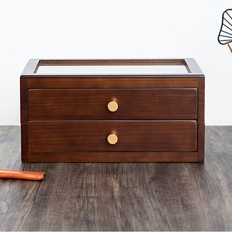 Nimara Ritual Retro Solid Wood Jewelry Box Jewelry Storage Box With Drawer