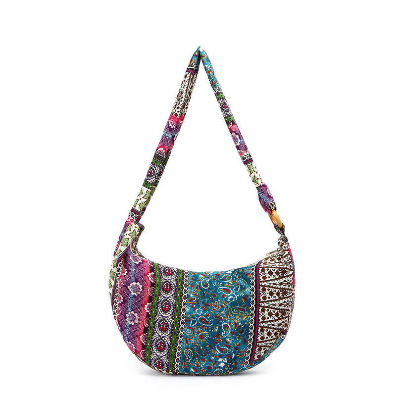 Nimara Ritual Cotton Stripes Print Crossbody Bag Shoulder Bag