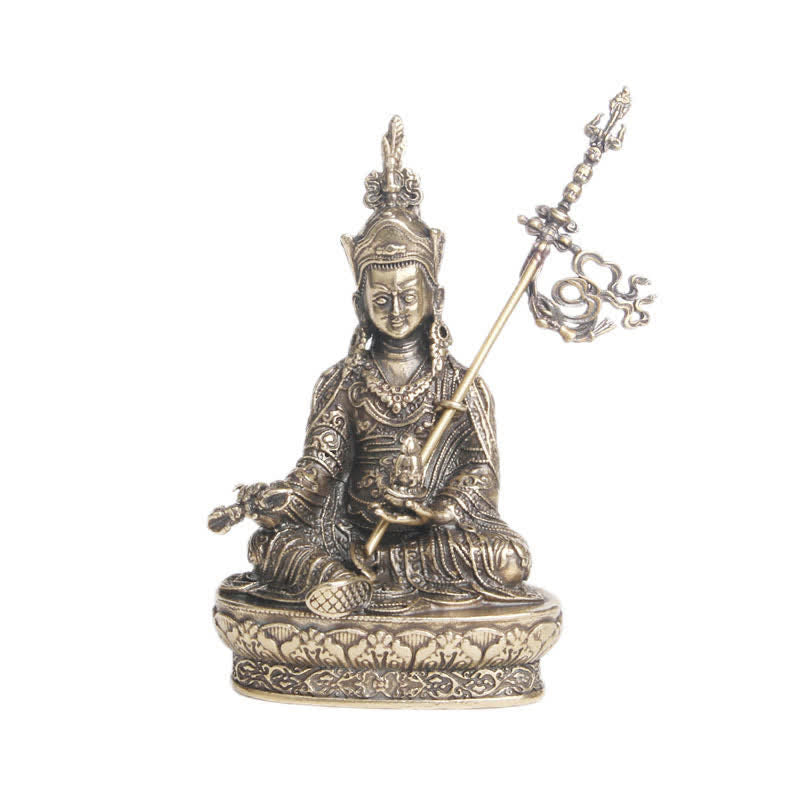 Nimara Ritual Padmasambhava Buddha Figure Serenity Copper Statue Decoration Temple Ornament