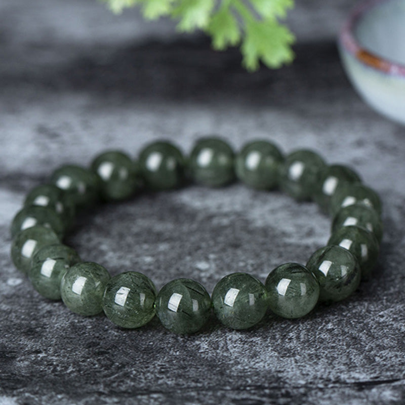 Nimara Ritual Natural Green Crystal Blessing Wealth Bracelet