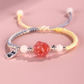 Nimara Ritual Yanyuan Agate Cat Claw Paw White Bodhi Seed Fu Character Positive Braided Rope Bracelet