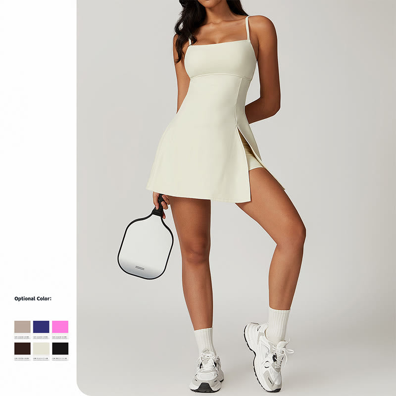 Nimara Ritual Solid Backless Tennis Yoga Women Sports Dress